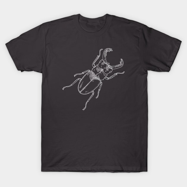 Stag beetle pointillism illustration T-Shirt by Drumsartco